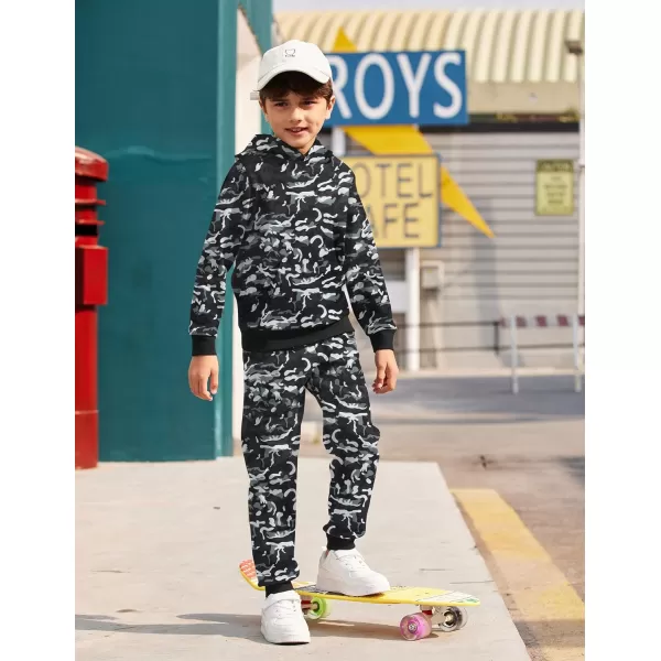 Arshiner 2 Piece Outfit Boys Pullover Hoodies Sweatshirt Suit For Kids Tracksuit Set