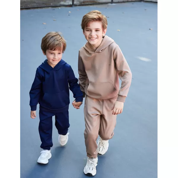 Arshiner 2 Piece Outfit Boys Pullover Hoodies Sweatshirt Suit For Kids Tracksuit Set