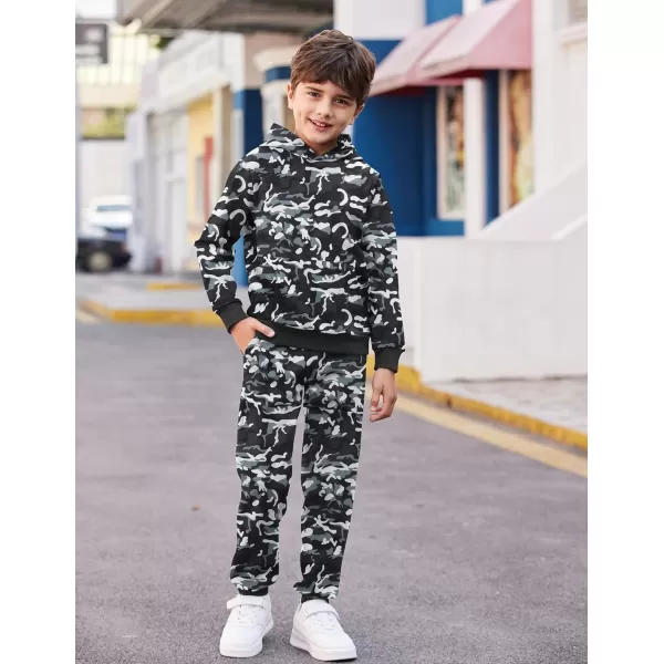 Arshiner 2 Piece Outfit Boys Pullover Hoodies Sweatshirt Suit For Kids Tracksuit Set