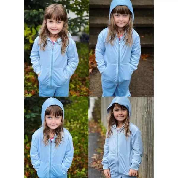 Arshiner 2 Piece Outfits for Girls Velour Tracksuit Hoodie and Jogger Set Sweatsuit Athletic Clothes Sets