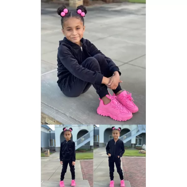 Arshiner 2 Piece Outfits for Girls Velour Tracksuit Hoodie and Jogger Set Sweatsuit Athletic Clothes Sets
