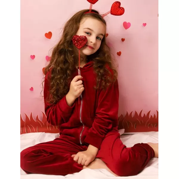 Arshiner 2 Piece Outfits for Girls Velour Tracksuit Hoodie and Jogger Set Sweatsuit Athletic Clothes Sets
