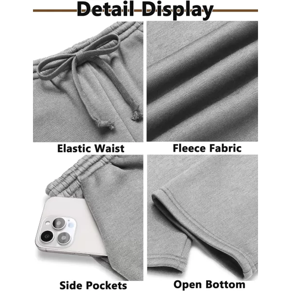 Arshiner Boys Casual Pants Fleece Sweatpants Lightweight Open Bottom Lounge Pants Drawstring Jogger Pants with Pockets