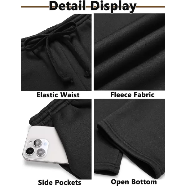 Arshiner Boys Casual Pants Fleece Sweatpants Lightweight Open Bottom Lounge Pants Drawstring Jogger Pants with Pockets