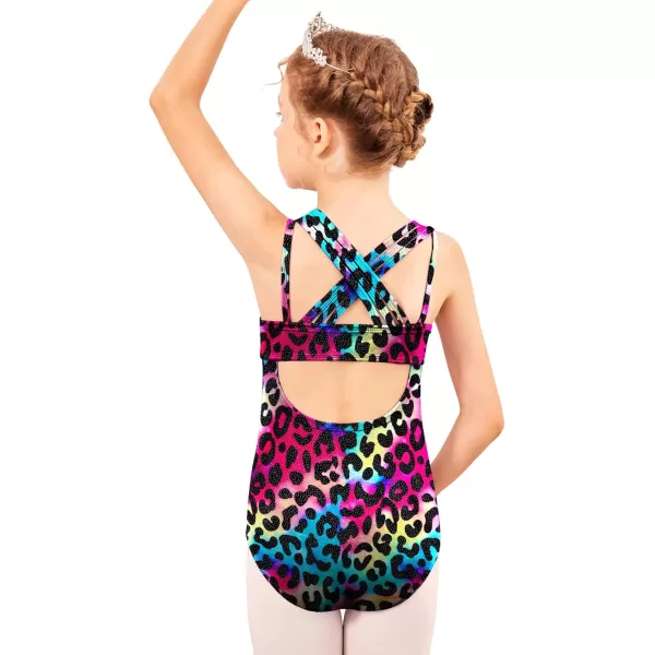 Arshiner Girls Ballet Leotards Dance Gymnastic Outfits Crisscross Straps SleevelessTank Dancewear