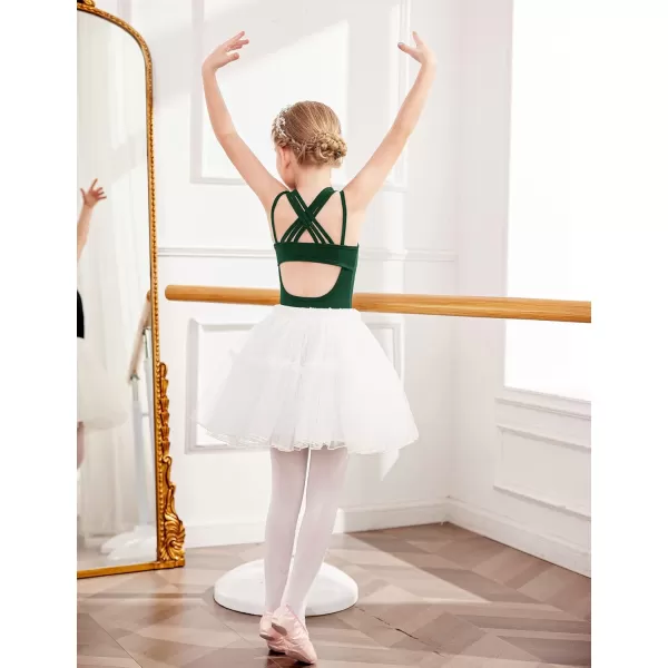 Arshiner Girls Ballet Leotards Dance Gymnastic Outfits Crisscross Straps SleevelessTank Dancewear