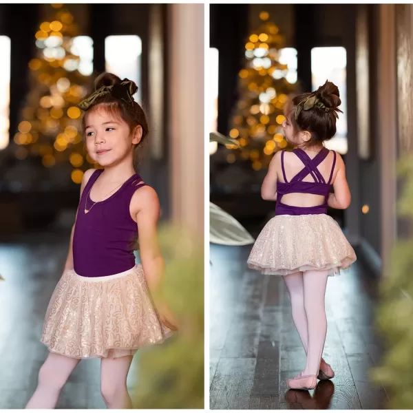 Arshiner Girls Ballet Leotards Dance Gymnastic Outfits Crisscross Straps SleevelessTank Dancewear