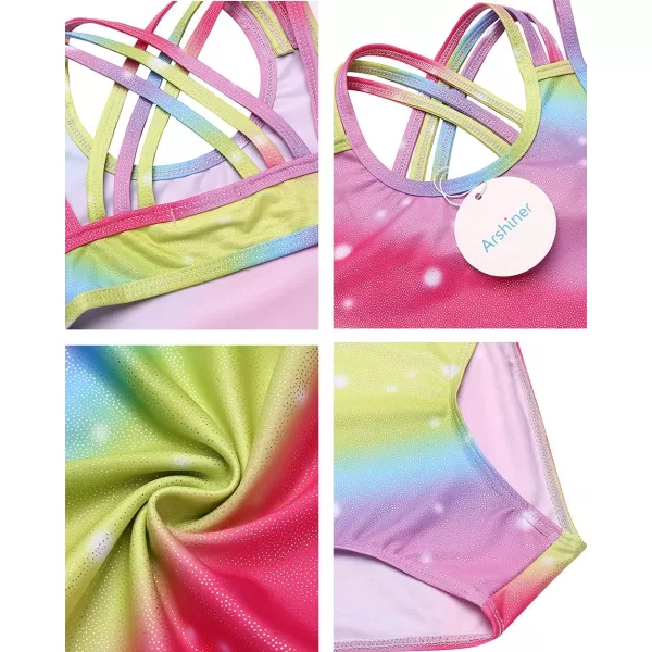 Arshiner Girls Ballet Leotards Dance Gymnastic Outfits Crisscross Straps SleevelessTank Dancewear