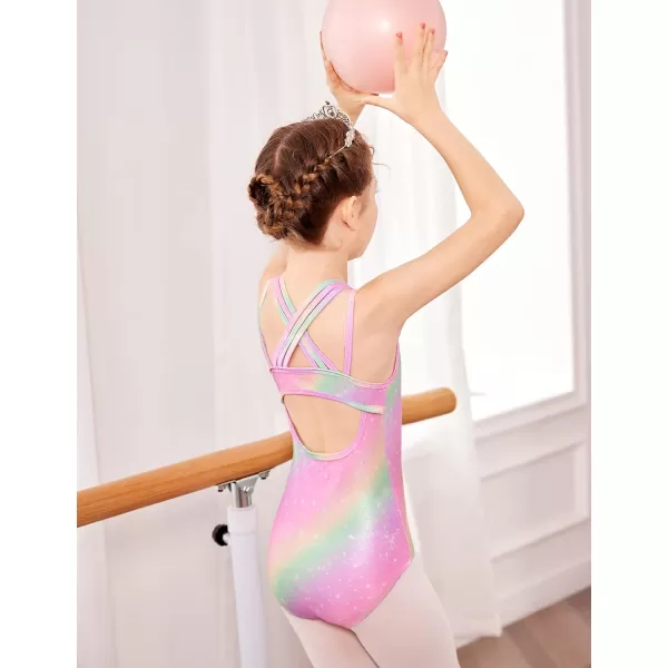 Arshiner Girls Ballet Leotards Dance Gymnastic Outfits Crisscross Straps SleevelessTank Dancewear