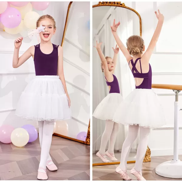 Arshiner Girls Ballet Leotards Dance Gymnastic Outfits Crisscross Straps SleevelessTank Dancewear