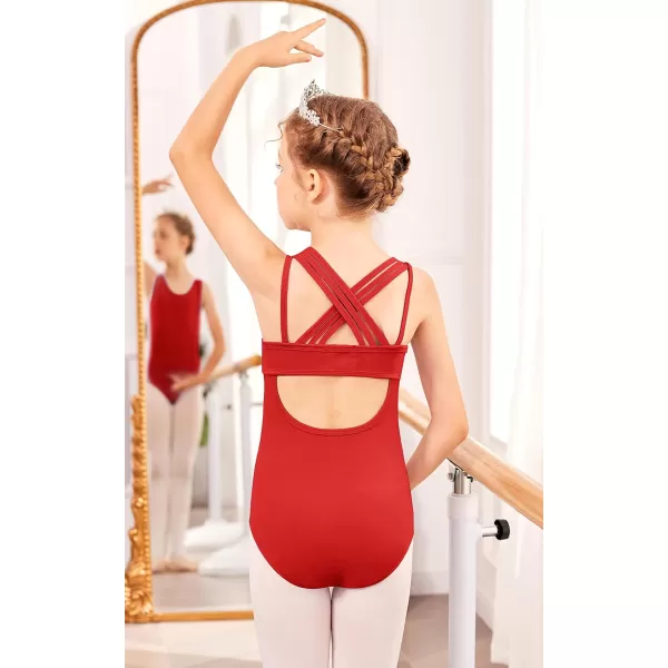 Arshiner Girls Ballet Leotards Dance Gymnastic Outfits Crisscross Straps SleevelessTank Dancewear