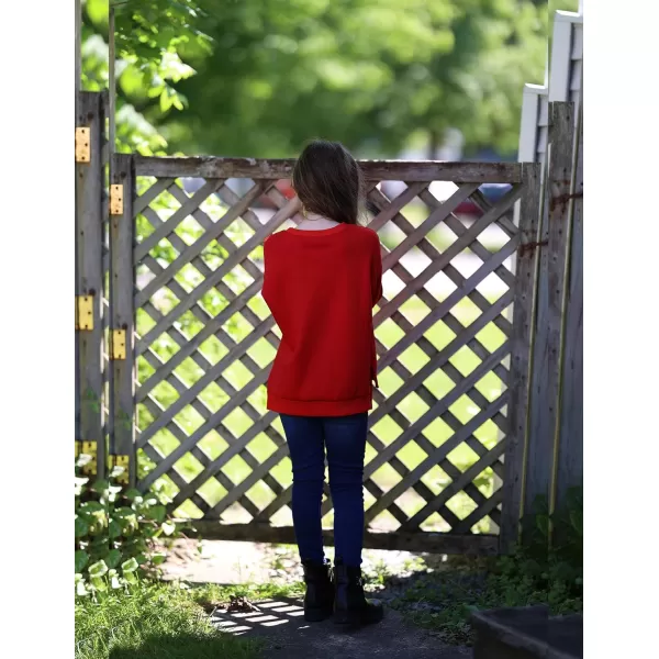 Arshiner Girls Crewneck Sweatshirt Long Sleeve Pullover Tops Drop Shoulder Sweatshirts Side Split for 5-14 Years