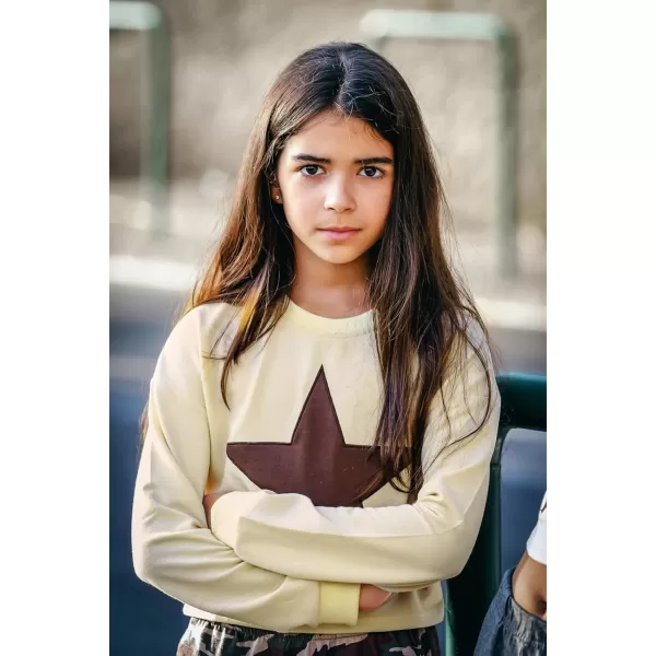 Arshiner Girls Crop Tops Kids Long Sleeve Pullover Sweatshirts for 5-14 Years