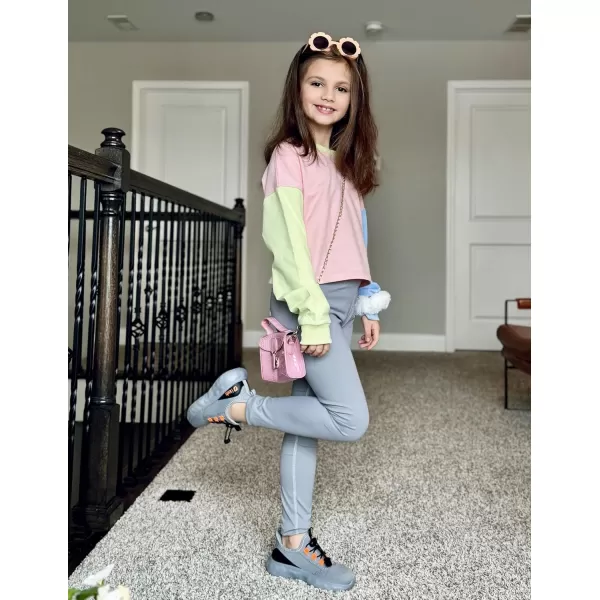 Arshiner Girls Crop Tops Kids Long Sleeve Pullover Sweatshirts for 5-14 Years
