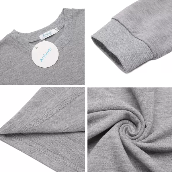 Arshiner Girls Crop Tops Kids Long Sleeve Pullover Sweatshirts for 5-14 Years