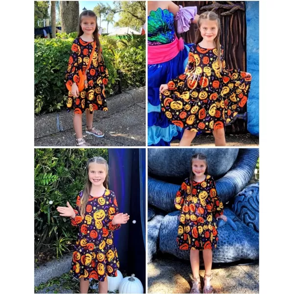 Arshiner Girls Dress Long Sleeve A Line Loose Swing Ruffle Tunic Dresses