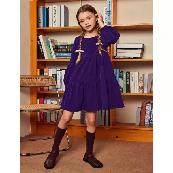 Arshiner Girls Dress Long Sleeve A Line Loose Swing Ruffle Tunic Dresses