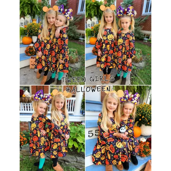 Arshiner Girls Dress Long Sleeve A Line Loose Swing Ruffle Tunic Dresses