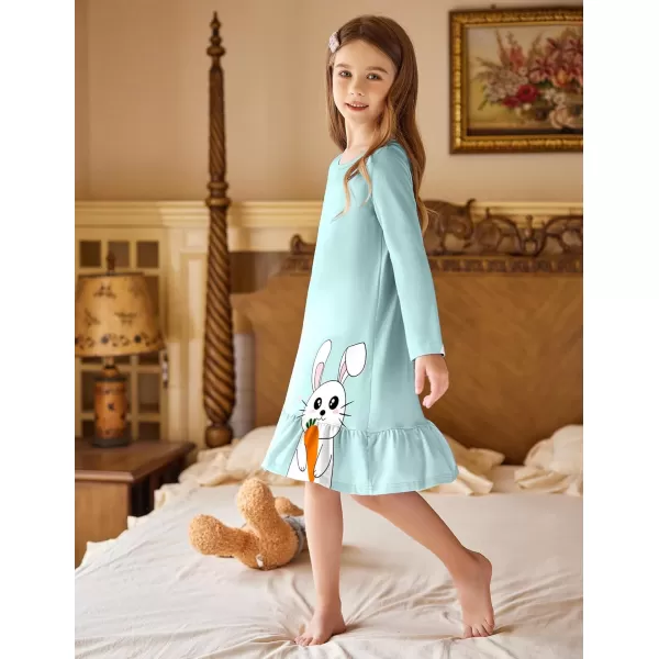 Arshiner Girls' Sleepwear Long Sleeve Cute Nightgown Nightie Pajama Dress
