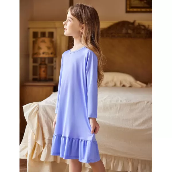 Arshiner Girls' Sleepwear Long Sleeve Cute Nightgown Nightie Pajama Dress