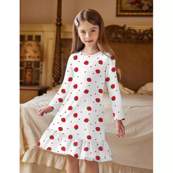 Arshiner Girls' Sleepwear Long Sleeve Cute Nightgown Nightie Pajama Dress