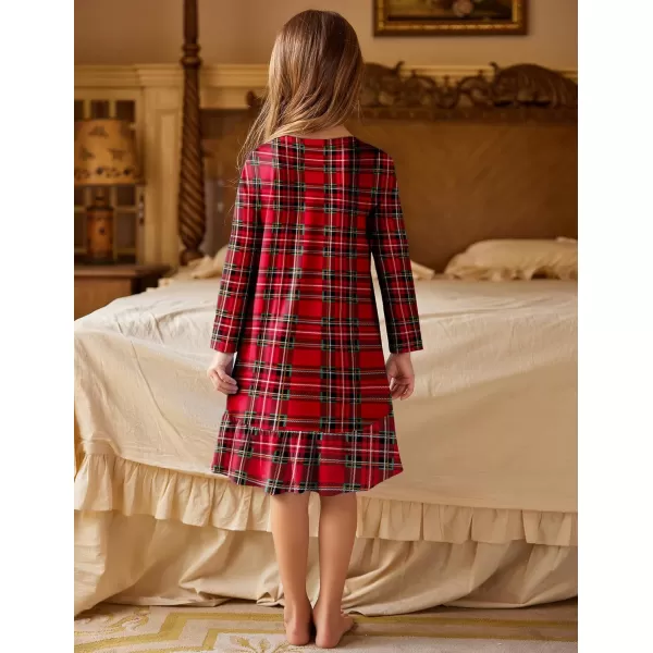 Arshiner Girls' Sleepwear Long Sleeve Cute Nightgown Nightie Pajama Dress