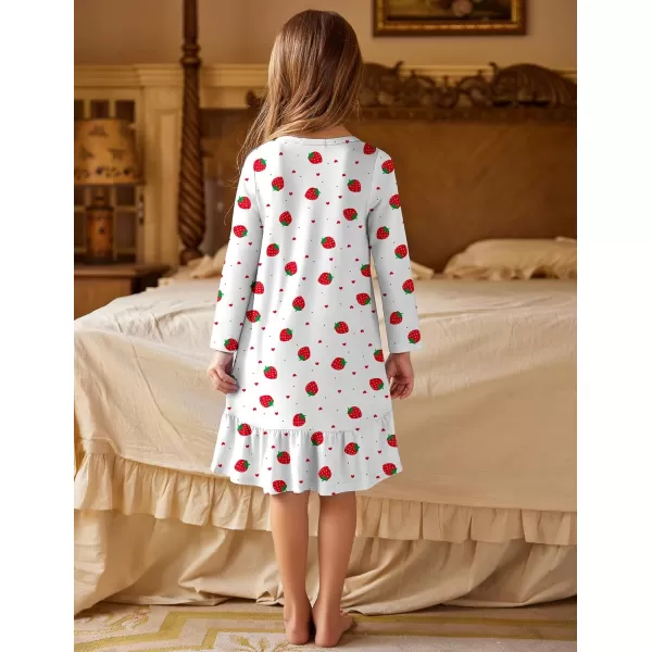Arshiner Girls' Sleepwear Long Sleeve Cute Nightgown Nightie Pajama Dress