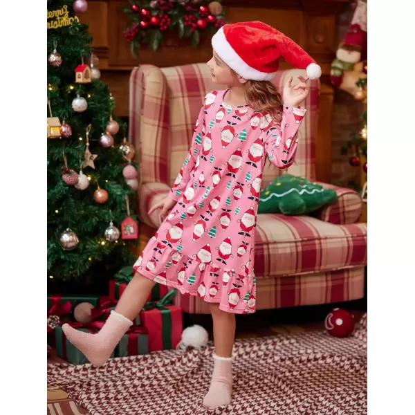Arshiner Girls' Sleepwear Long Sleeve Cute Nightgown Nightie Pajama Dress