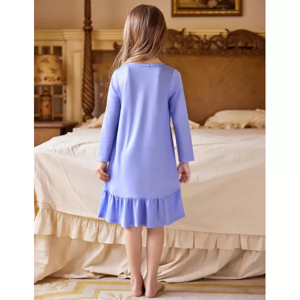 Arshiner Girls' Sleepwear Long Sleeve Cute Nightgown Nightie Pajama Dress