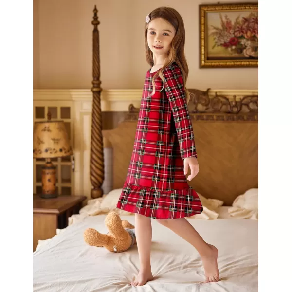 Arshiner Girls' Sleepwear Long Sleeve Cute Nightgown Nightie Pajama Dress
