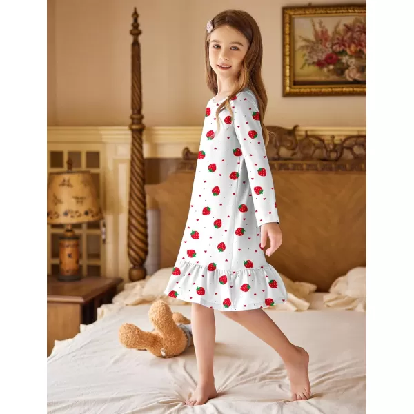 Arshiner Girls' Sleepwear Long Sleeve Cute Nightgown Nightie Pajama Dress