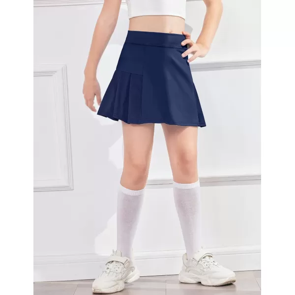 Arshiner Girl's Sport Skirts with Shorts Athletic Pleated Skort Colorful Performance Skorts