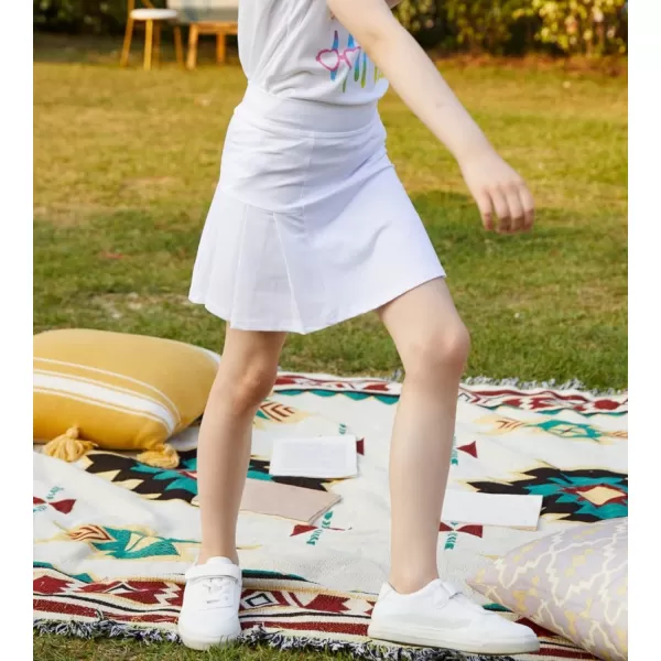 Arshiner Girl's Sport Skirts with Shorts Athletic Pleated Skort Colorful Performance Skorts