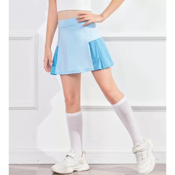 Arshiner Girl's Sport Skirts with Shorts Athletic Pleated Skort Colorful Performance Skorts