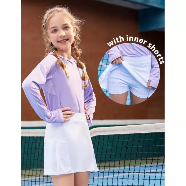 Arshiner Girl's Sport Skirts with Shorts Athletic Pleated Skort Colorful Performance Skorts