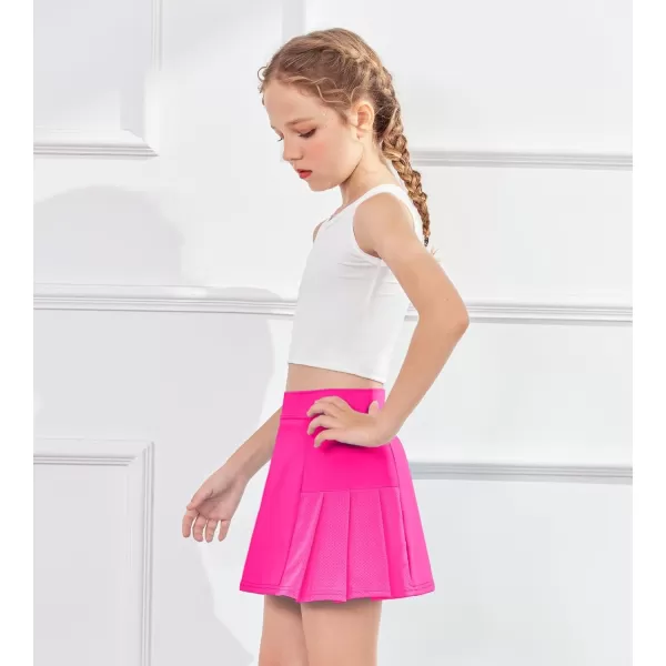 Arshiner Girl's Sport Skirts with Shorts Athletic Pleated Skort Colorful Performance Skorts