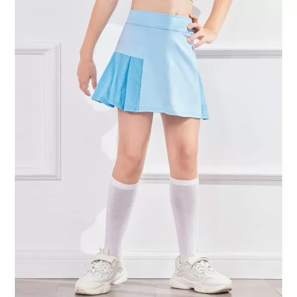 Arshiner Girl's Sport Skirts with Shorts Athletic Pleated Skort Colorful Performance Skorts