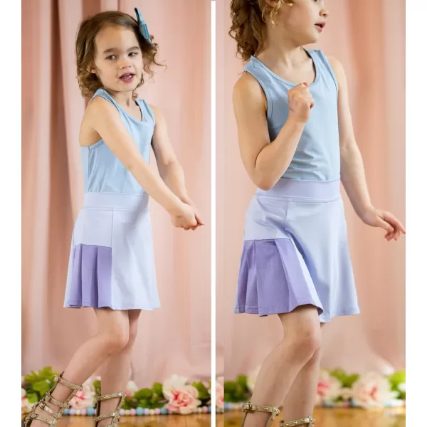 Arshiner Girl's Sport Skirts with Shorts Athletic Pleated Skort Colorful Performance Skorts