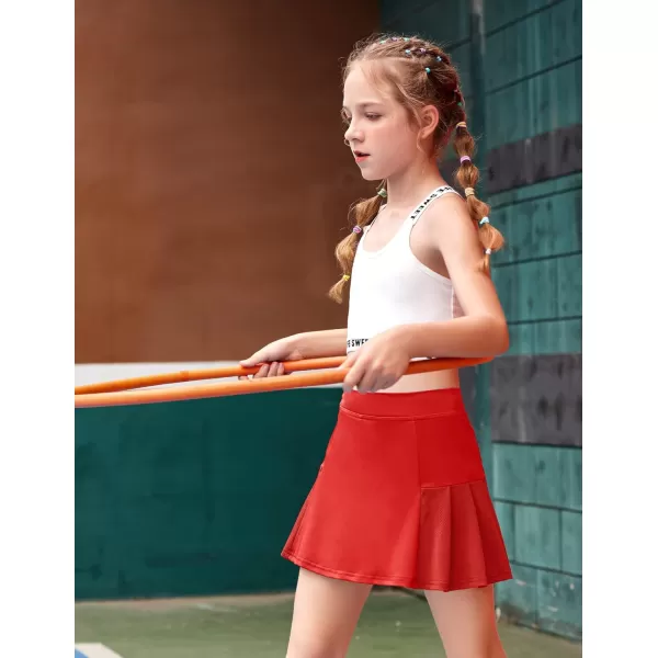 Arshiner Girl's Sport Skirts with Shorts Athletic Pleated Skort Colorful Performance Skorts