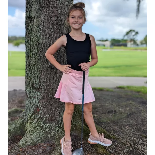 Arshiner Girl's Sport Skirts with Shorts Athletic Pleated Skort Colorful Performance Skorts