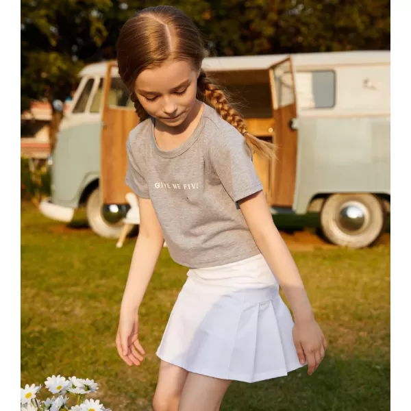 Arshiner Girl's Sport Skirts with Shorts Athletic Pleated Skort Colorful Performance Skorts