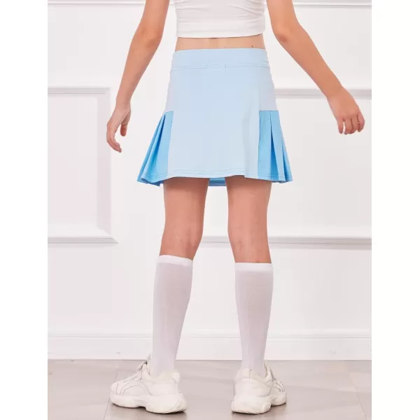 Arshiner Girl's Sport Skirts with Shorts Athletic Pleated Skort Colorful Performance Skorts