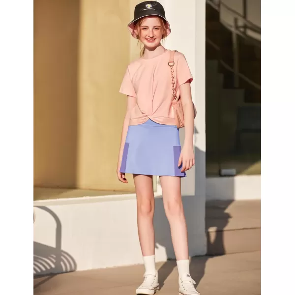 Arshiner Girl's Sport Skirts with Shorts Athletic Pleated Skort Colorful Performance Skorts
