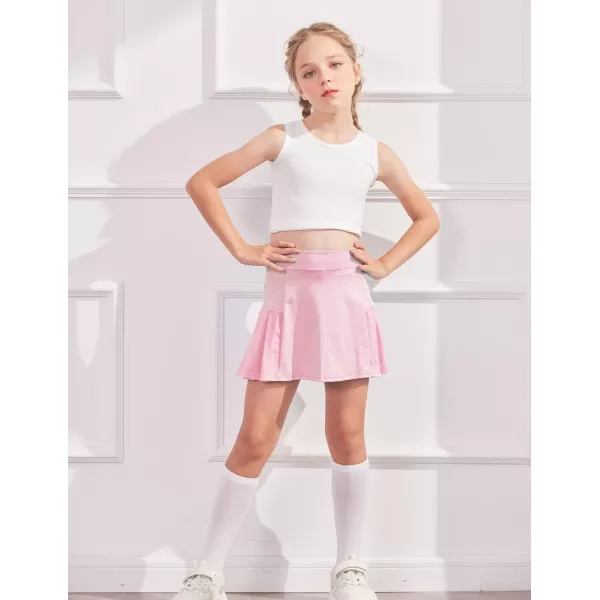 Arshiner Girl's Sport Skirts with Shorts Athletic Pleated Skort Colorful Performance Skorts