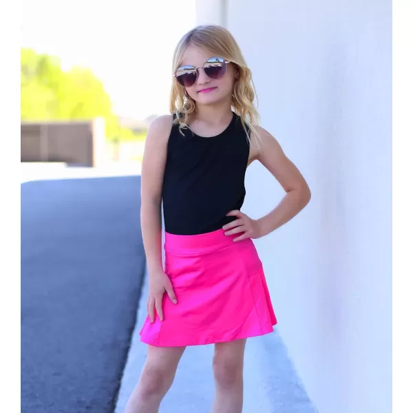 Arshiner Girl's Sport Skirts with Shorts Athletic Pleated Skort Colorful Performance Skorts