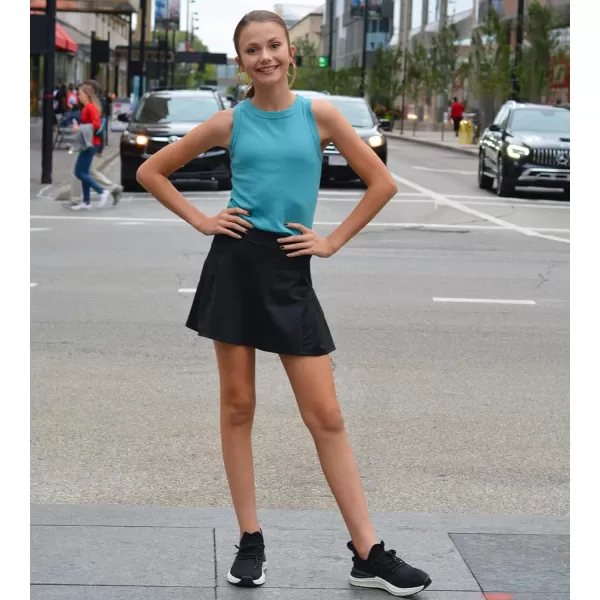 Arshiner Girl's Sport Skirts with Shorts Athletic Pleated Skort Colorful Performance Skorts