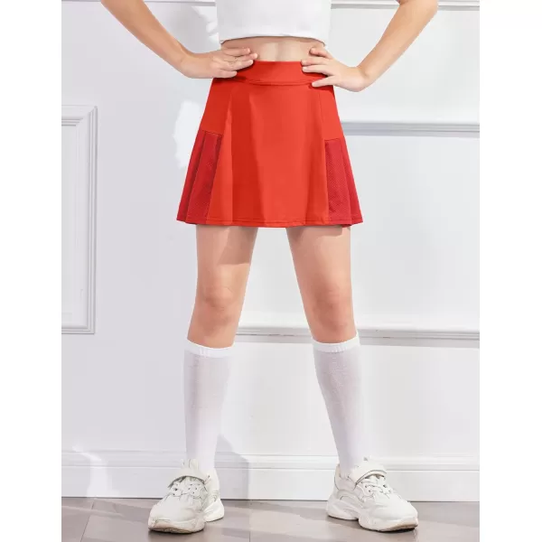 Arshiner Girl's Sport Skirts with Shorts Athletic Pleated Skort Colorful Performance Skorts