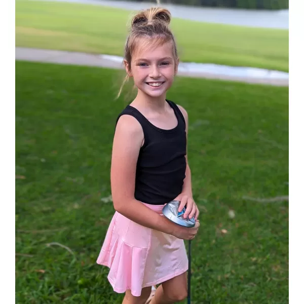 Arshiner Girl's Sport Skirts with Shorts Athletic Pleated Skort Colorful Performance Skorts