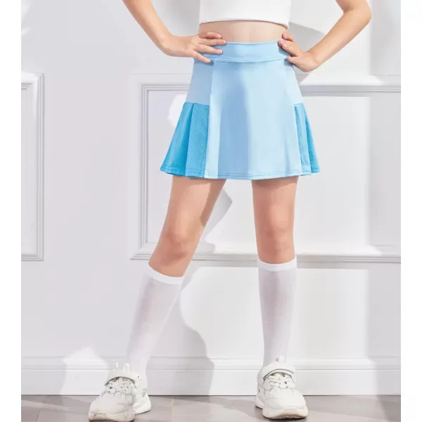 Arshiner Girl's Sport Skirts with Shorts Athletic Pleated Skort Colorful Performance Skorts