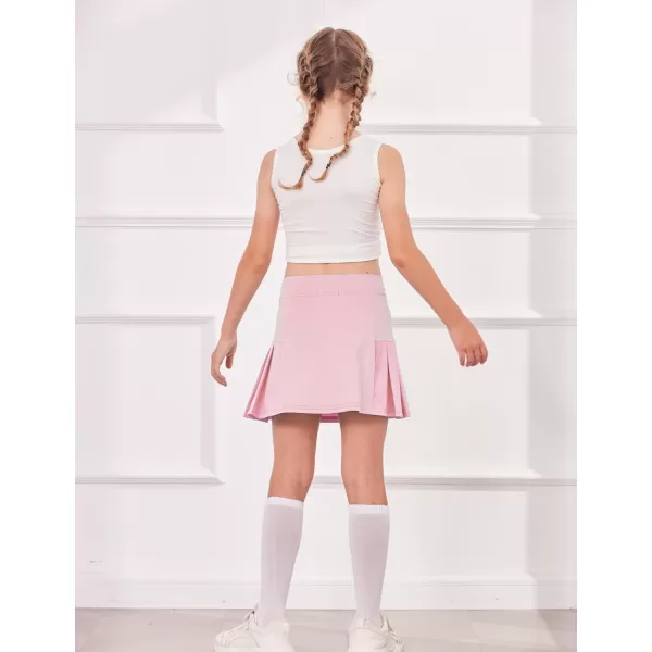 Arshiner Girl's Sport Skirts with Shorts Athletic Pleated Skort Colorful Performance Skorts